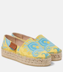 Etro Etro Printed canvas espadrilles