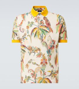 Etro Etro Printed cotton piqué polo shirt