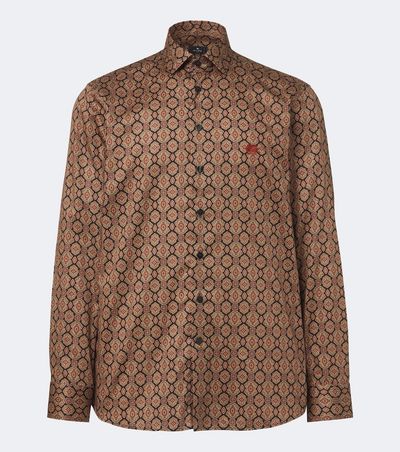 Etro Etro Printed cotton poplin shirt