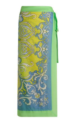 Etro Etro Printed CottonVoile Pareo Midi Skirt