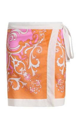 Etro Etro Printed CottonVoile Pareo Mini Skirt