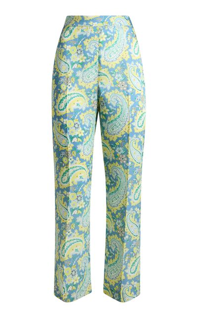 Etro Etro Printed Cropped StraightLeg Pants
