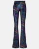Etro Etro Printed high-rise velvet flared pants - 1