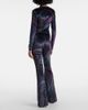 Etro Etro Printed high-rise velvet flared pants - 3