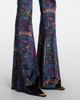 Etro Etro Printed high-rise velvet flared pants - 5