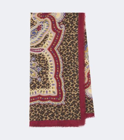 Etro Etro Printed modal and cashmere scarf