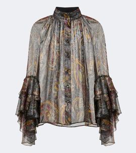 Etro Etro Printed silk-blend blouse