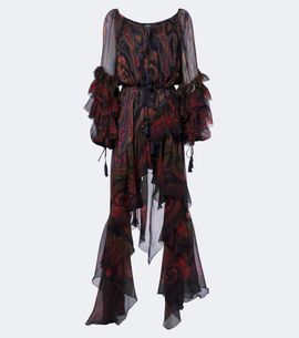 Etro Etro Printed silk chiffon gown