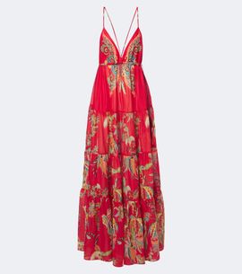 Etro Etro Printed tiered cotton maxi dress