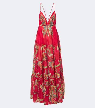 Etro Etro Printed tiered cotton maxi dress