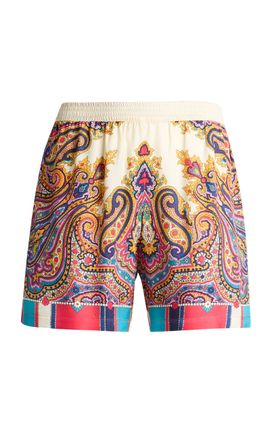 Etro Etro Printed Twill Shorts