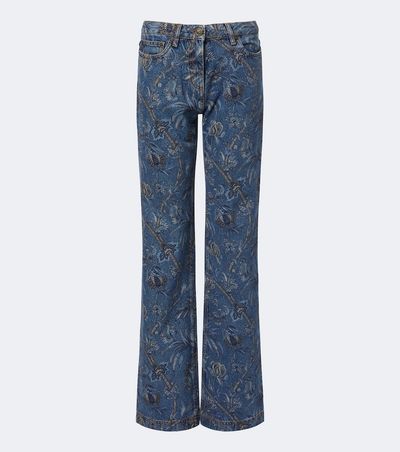 Etro Etro Printed wide-leg jeans