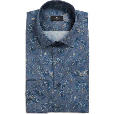 Etro Etro Roma Paisley Stretch Cotton Button-Up Shirt