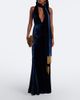 Etro Etro Scarf-detail velvet gown - 2