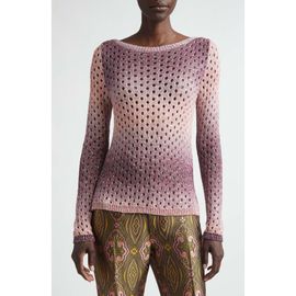 Etro Etro Sequin Embellished Open Stitch Ombré Sweater