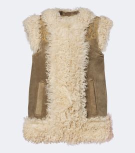 Etro Etro Shearling-lined embroidered vest