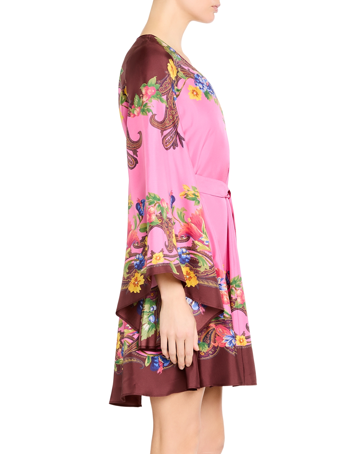 etro tiered silk mini dress Printed silk mini dress - multi