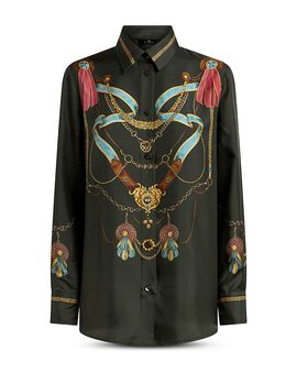 Etro Etro Silk Printed Long Sleeve Shirt