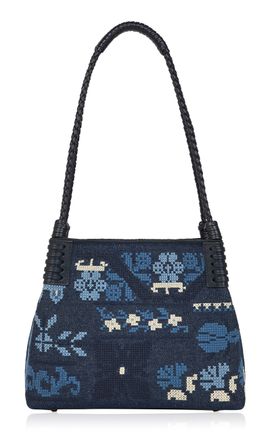Etro Etro Small Denim Libra Shopping Bag