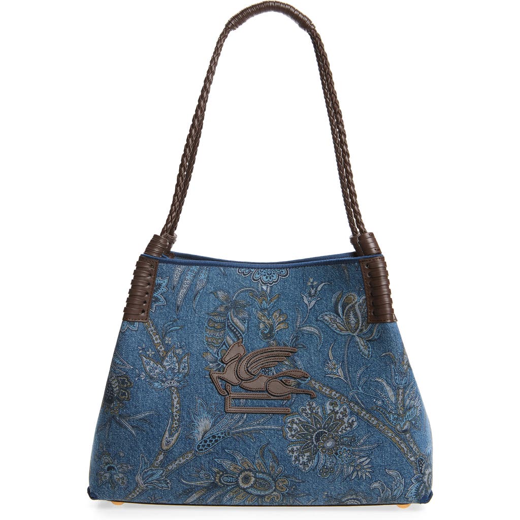 Etro Etro Small Libra Denim Shopping Tote