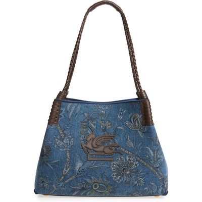 Etro Etro Small Libra Denim Shopping Tote