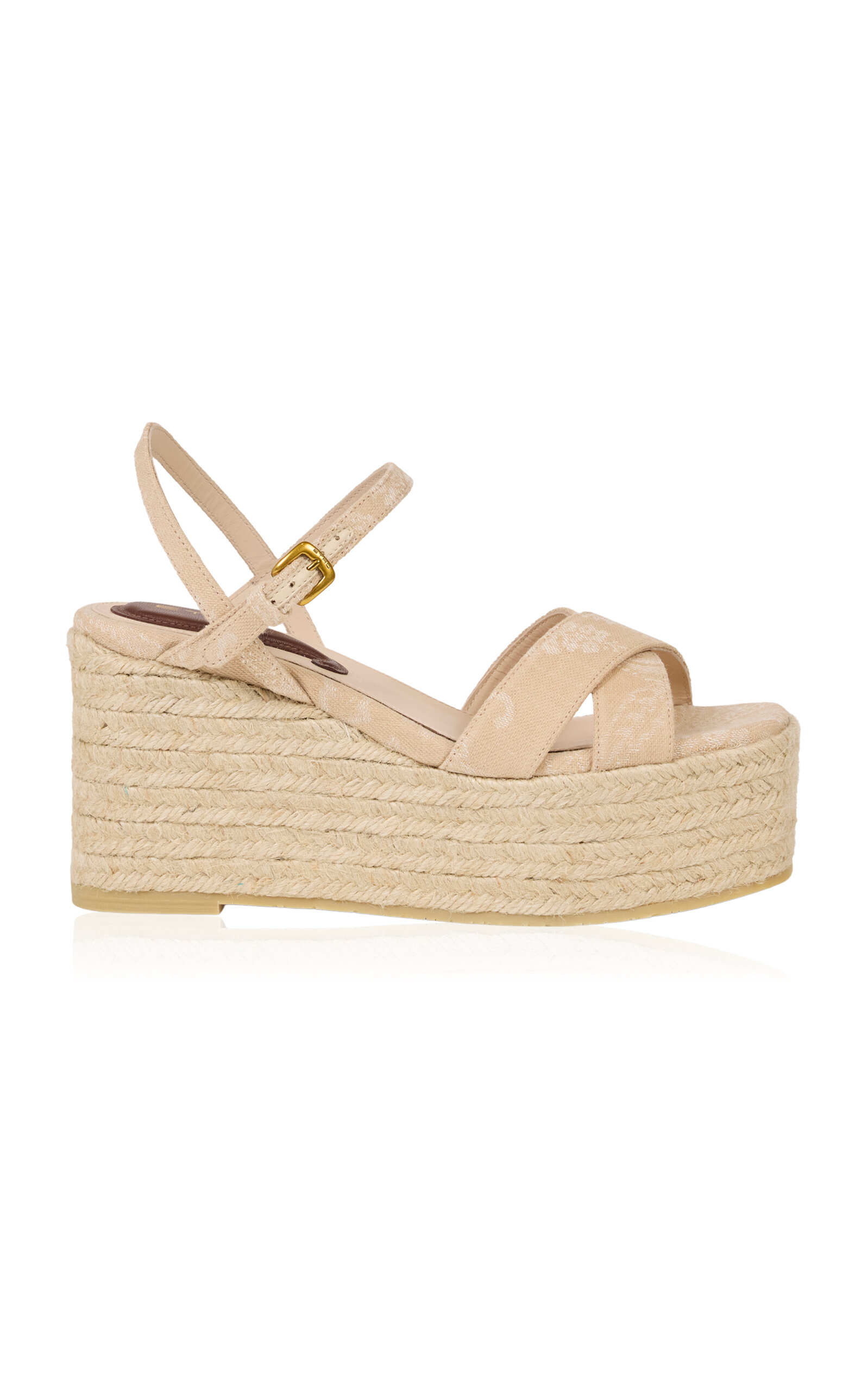 Etro Etro Suede Arnica Print Fondo Wedge