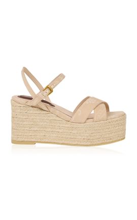 Etro Etro Suede Arnica Print Fondo Wedge
