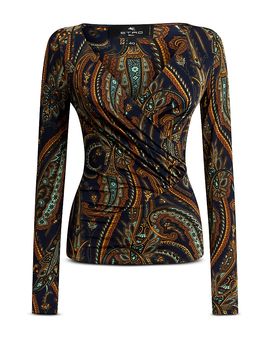 Etro Etro Surplice Neck Knit Top