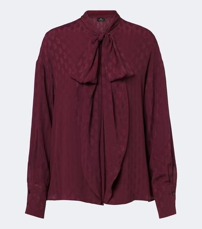 Etro Etro Tie-neck paisley jacquard blouse
