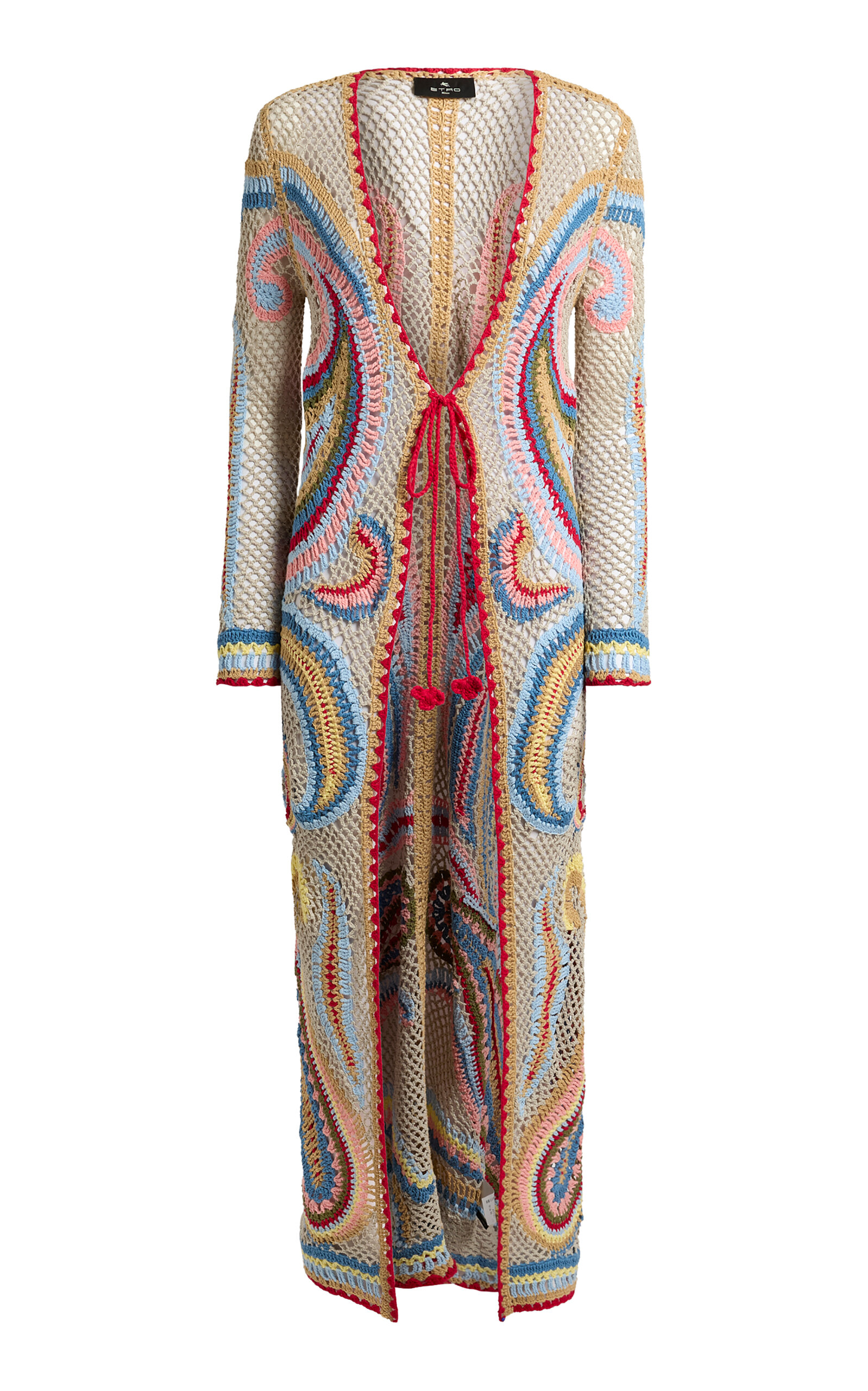 Etro Etro TieFront Knit Cotton Cardigan