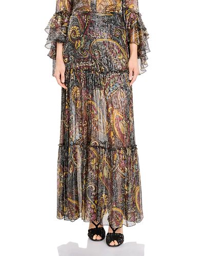 Etro Etro Tiered Metallic Maxi Skirt