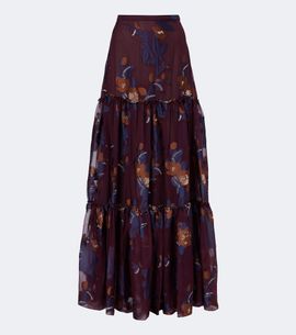 Etro Etro Tiered silk-blend jacquard maxi skirt