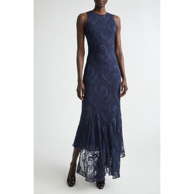 Etro Etro Tonal Paisley Burnout Jersey Maxi Dress