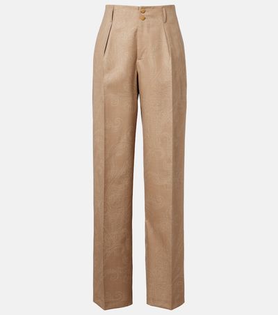 Etro Etro Wool jacquard straight pants