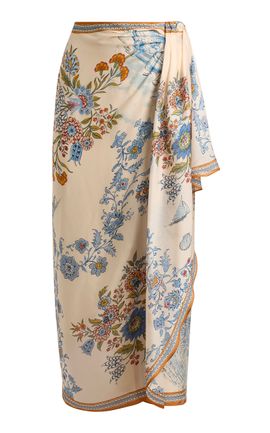 Etro Etro WrapFront Silk Maxi Skirt