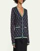 Etro Floral Knit V-Neck Cardigan - 4