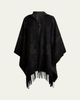 Etro Hooded Paisley Jacquard Wool Cape - 1