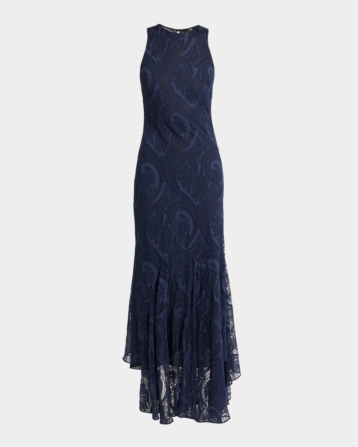 Etro Long Sleeveless Paisley Jacquard Dress