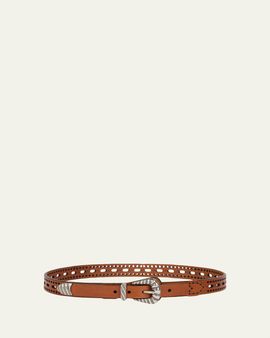 Etro Openwork Leather Belt