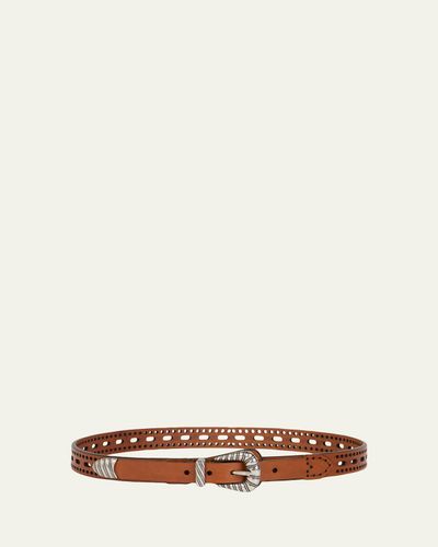Etro Openwork Leather Belt