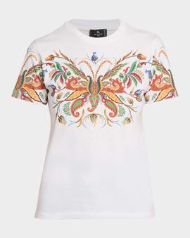 Etro Paisley-Print Cotton Short-Sleeve T-Shirt