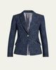 Etro Paisley-Print Denim Blazer - 1