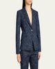 Etro Paisley-Print Denim Blazer - 2