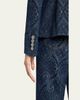 Etro Paisley-Print Denim Blazer - 4