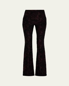 Etro Paisley Chenille Jacquard Flare Pants