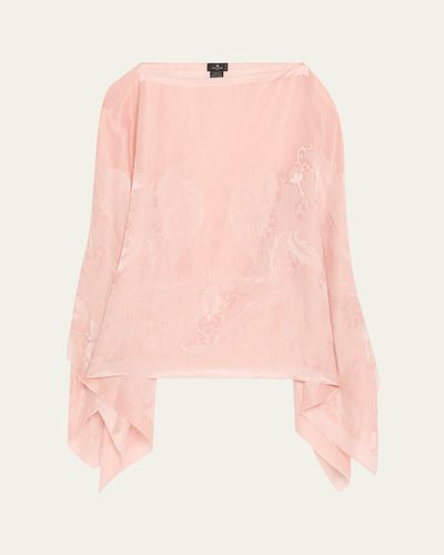 Etro Paisley Jacquard Cape Top
