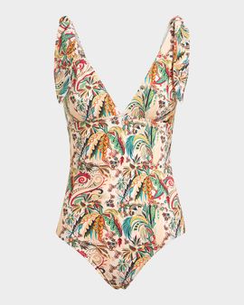 Etro Paisley One-Piece Swimsuit