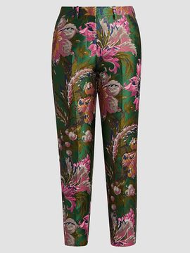 Etro Women's Bristol Floral Jacquard Crop Trousers