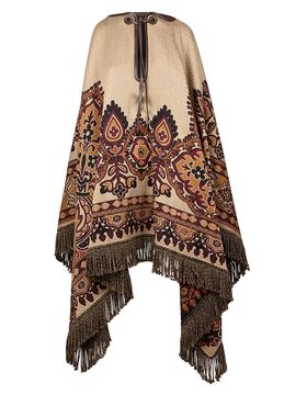Etro Women's Fair Isle-Inspired Wool-Blend Cape