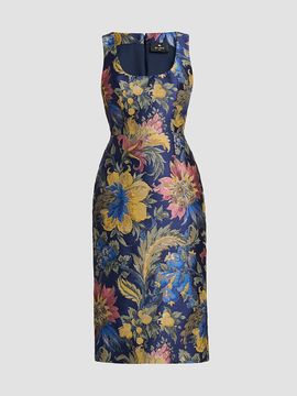 Etro Women's Floral Cotton-Blend Sheath Midi Dress